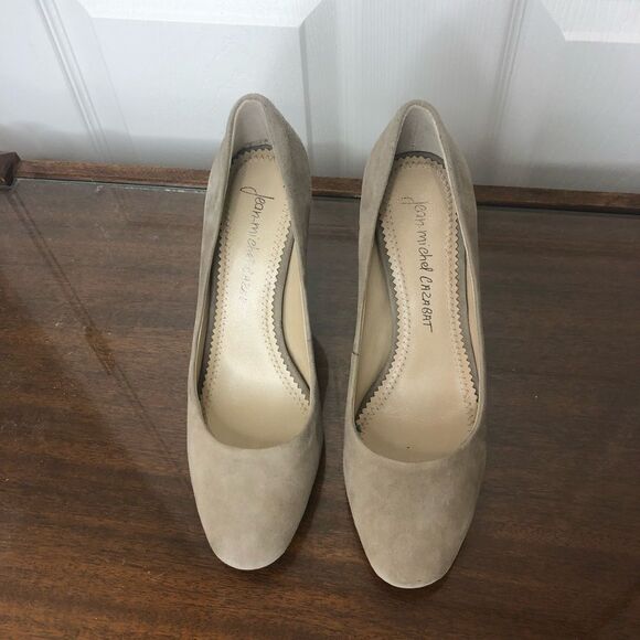 Jean - Michel Cazabat leather suede light taupe 4 inch heels, size 38.5, US 8 - Picture 3 of 11